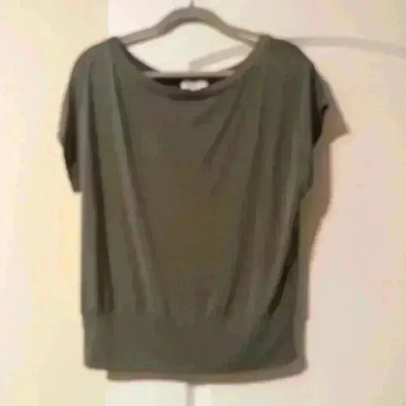Veronica soft modal muted green boat neck ots blouse Size XS Minimalist - Picture 5 of 6